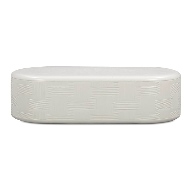 Suraya Ivory Concrete Rounded Coffee Table
