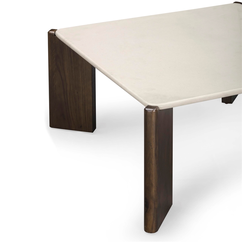 Restis Cream Quartz Square Coffee Table
