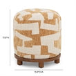 Bisou Curry Jacquard Fabric Ottoman