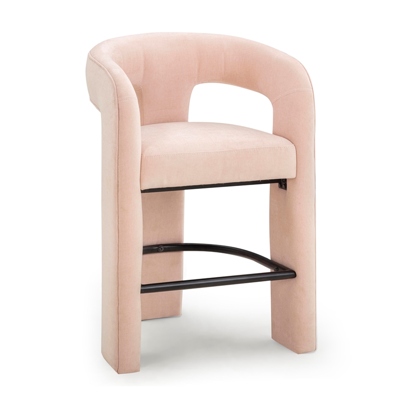 Malone Blush Performance Fabric Counter Stool