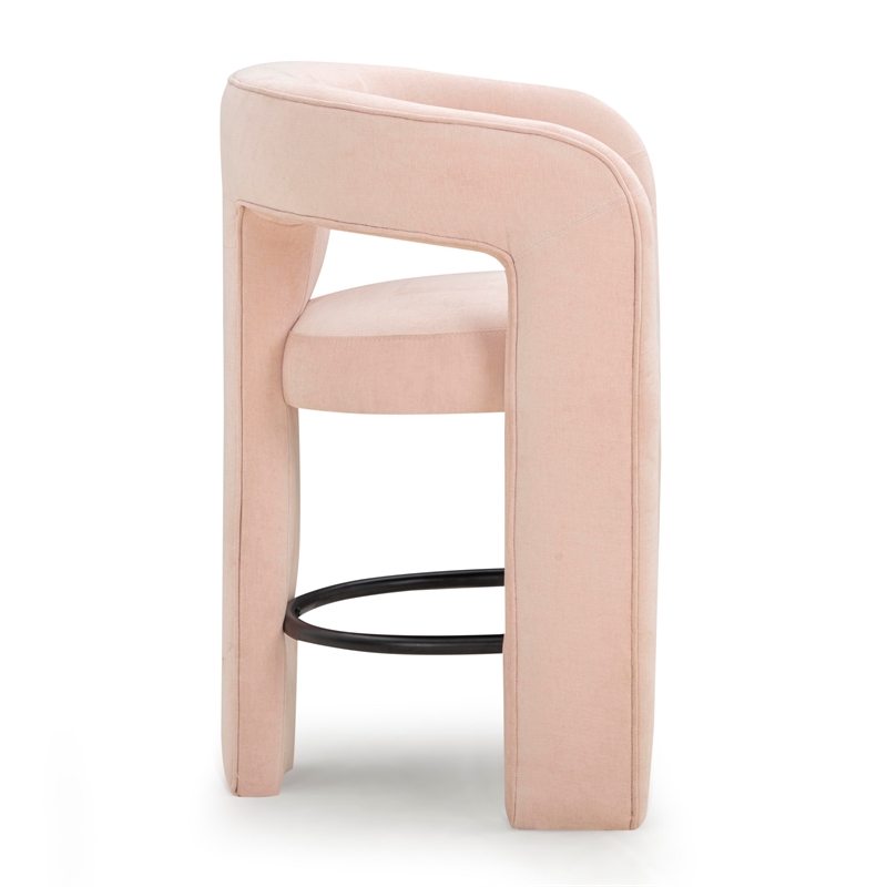Malone Blush Performance Fabric Counter Stool
