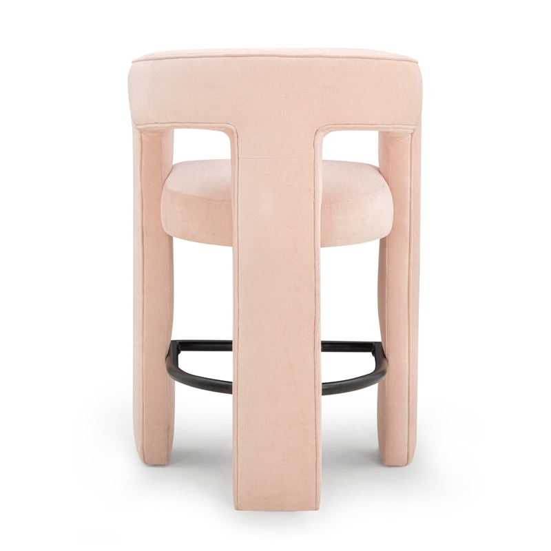 Malone Blush Performance Fabric Counter Stool