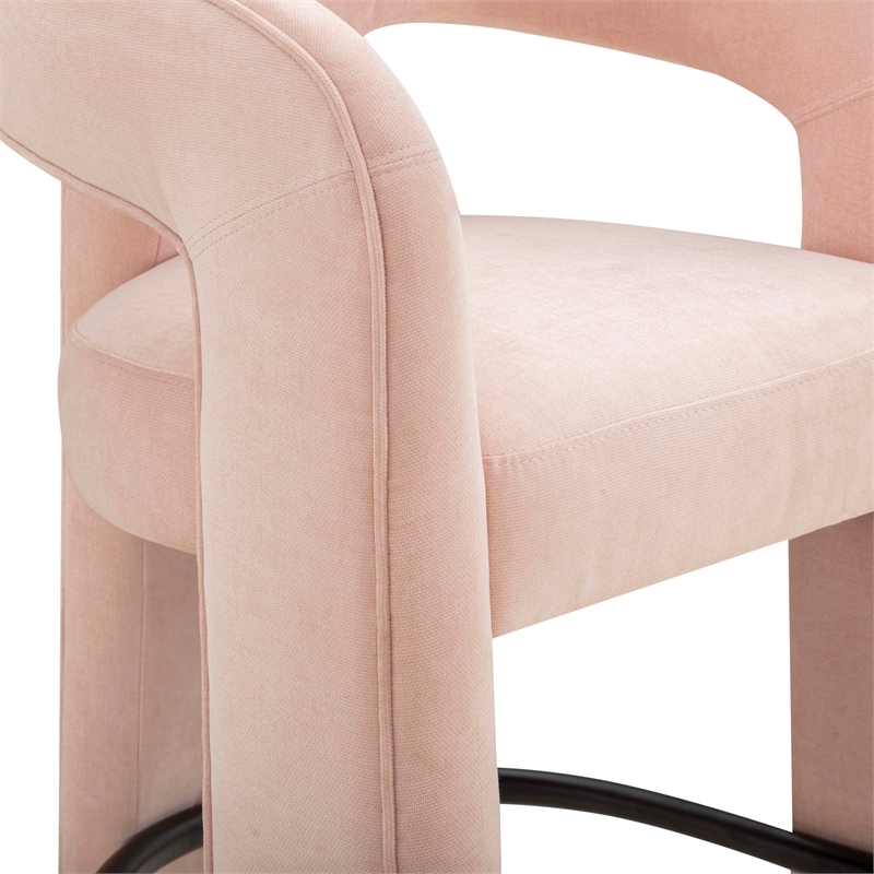 Malone Blush Performance Fabric Counter Stool