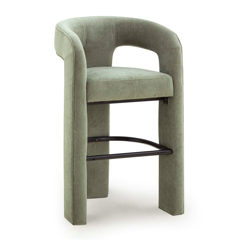 Malone Green Performance Fabric Bar Stool