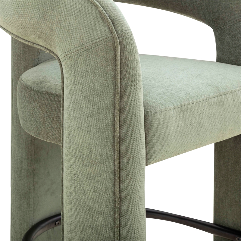 Malone Green Performance Fabric Bar Stool