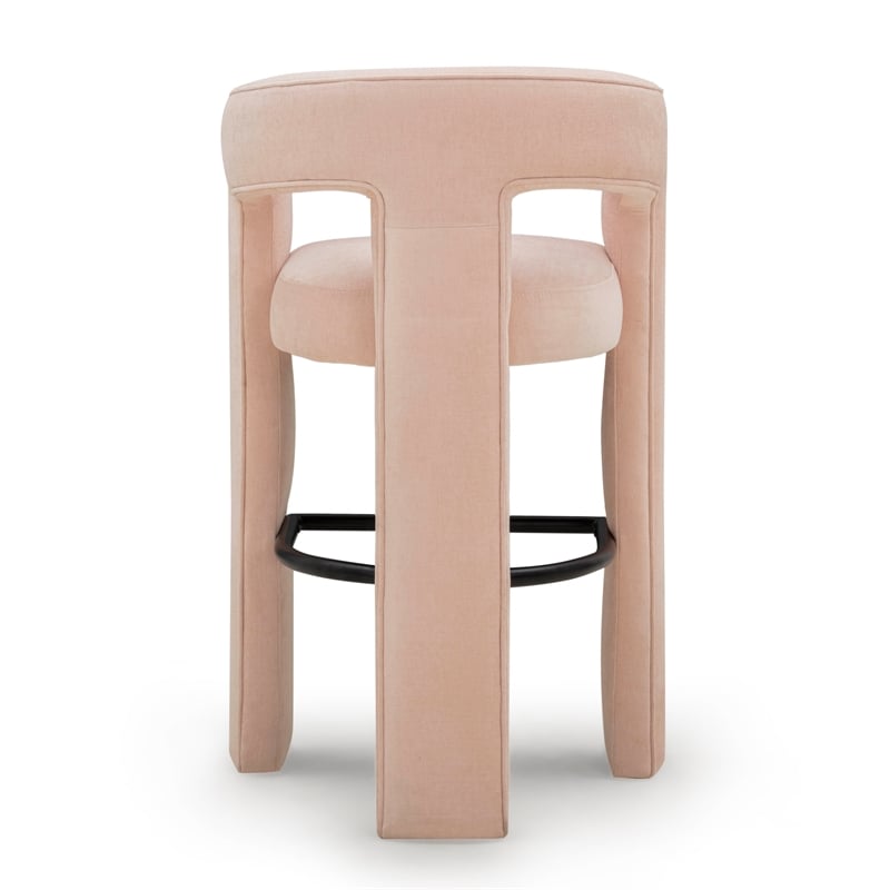 Malone Blush Performance Fabric Bar Stool