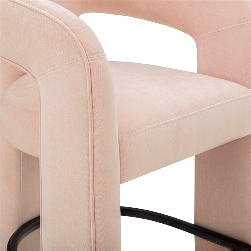 Malone Blush Performance Fabric Bar Stool