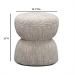 Tomlin Beige Gaming Ruched Ottoman