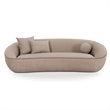 Jenny Taupe Faux Mohair Sofa