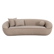 Jenny Taupe Faux Mohair Sofa