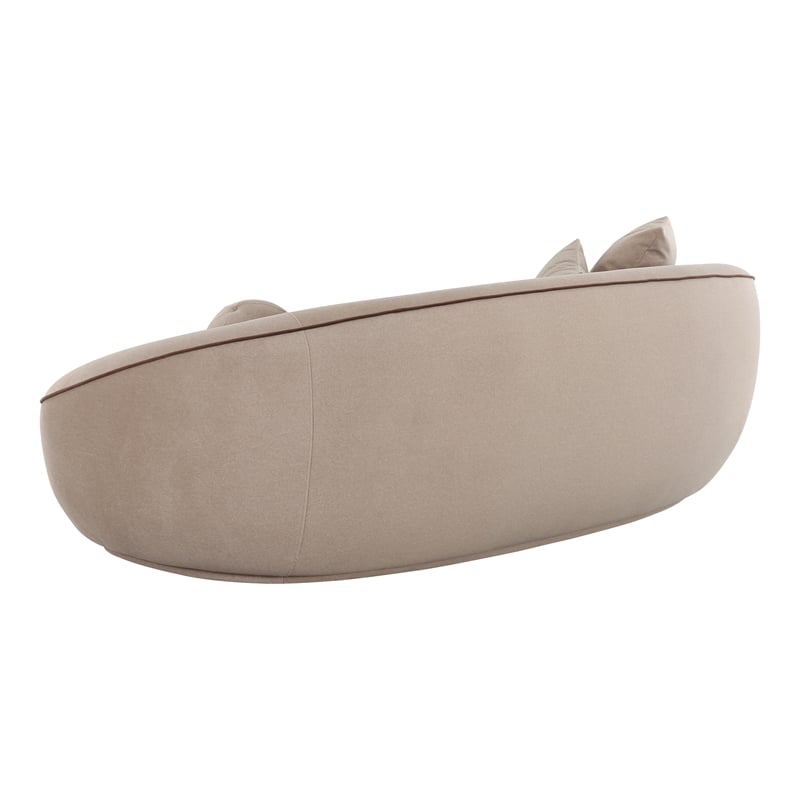 Jenny Taupe Faux Mohair Sofa