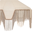 Buchanan Natural Fabric Fringed Angled Pendant Light