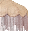 Buchanan Pink Jute Fringed Scalloped Table Lamp