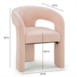 Malone Blush Performance Fabric Dining Chair