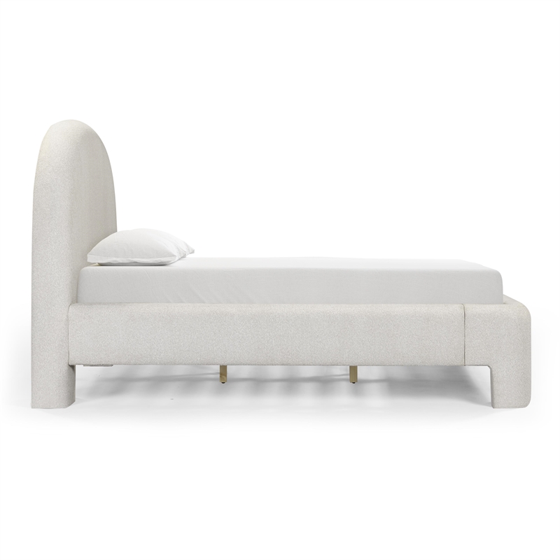 Orphea Sugar Off White Boucle Queen Bed