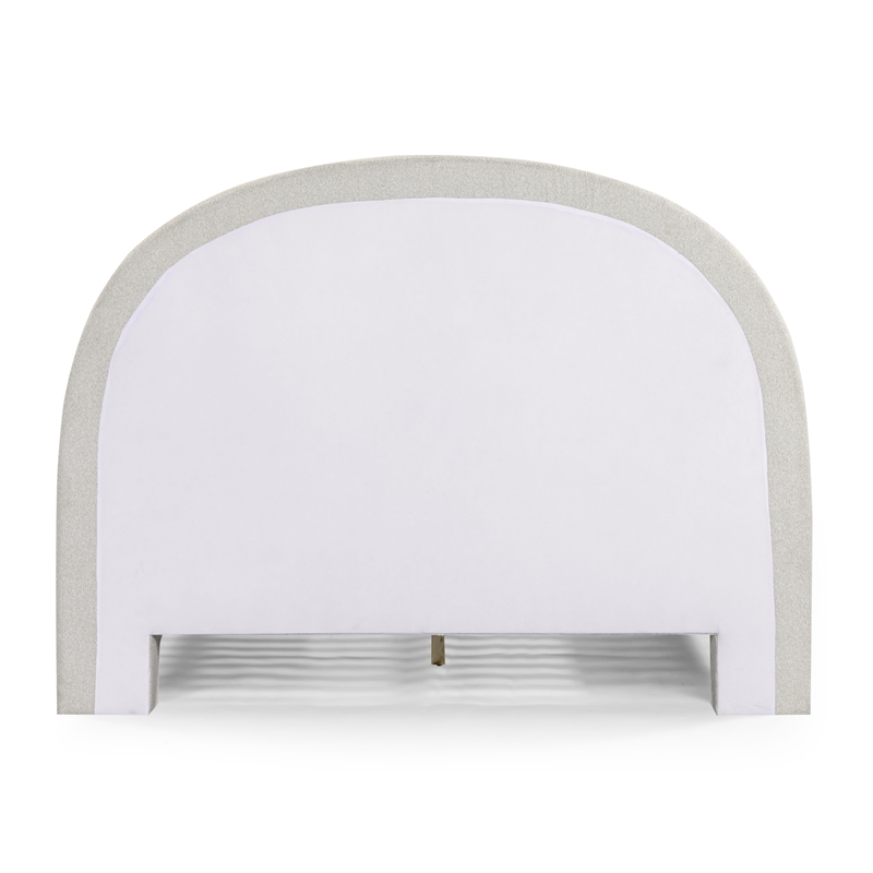 Orphea Sugar Off White Boucle Queen Bed