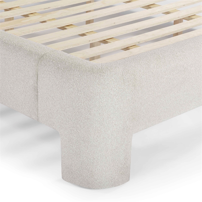 Orphea Sugar Off White Boucle King Bed