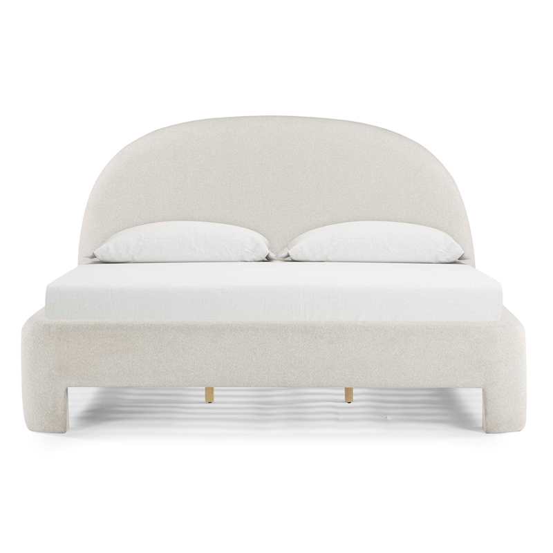 Orphea Sugar Off White Boucle King Bed