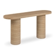 Darcy Faux Travertine Concrete Indoor / Outdoor Console Table