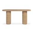 Darcy Faux Travertine Concrete Indoor / Outdoor Console Table