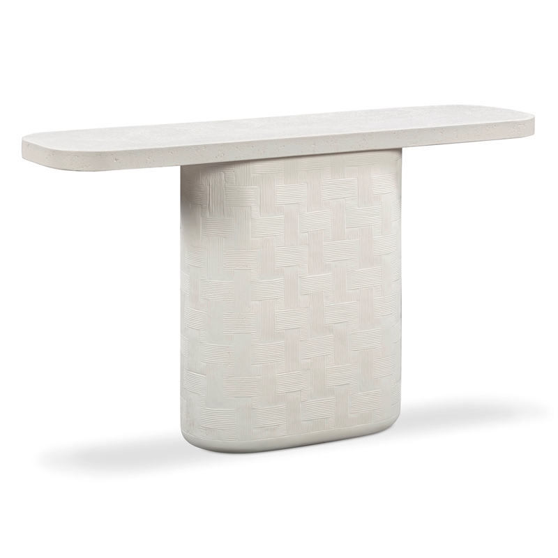 Suraya Ivory Concrete Console Table