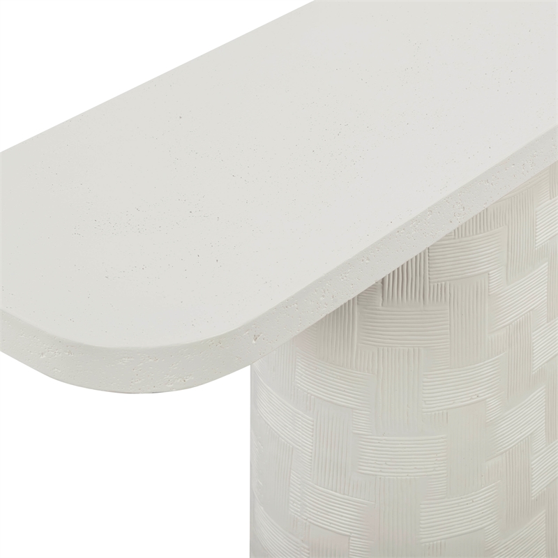 Suraya Ivory Concrete Console Table