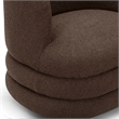 Astor Brown Boucle Swivel Hotel Lounge Chair