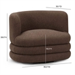 Astor Brown Boucle Swivel Hotel Lounge Chair
