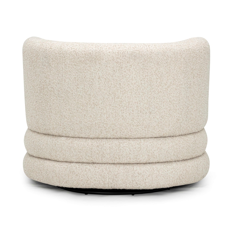 Astor Cream Heavy Boucle Swivel Hotel Lounge Chair