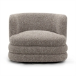 Astor Heathered Grey Boucle Swivel Hotel Lounge Chair