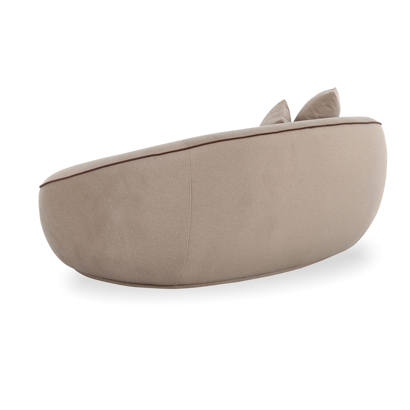Jenny Taupe Faux Mohair Loveseat