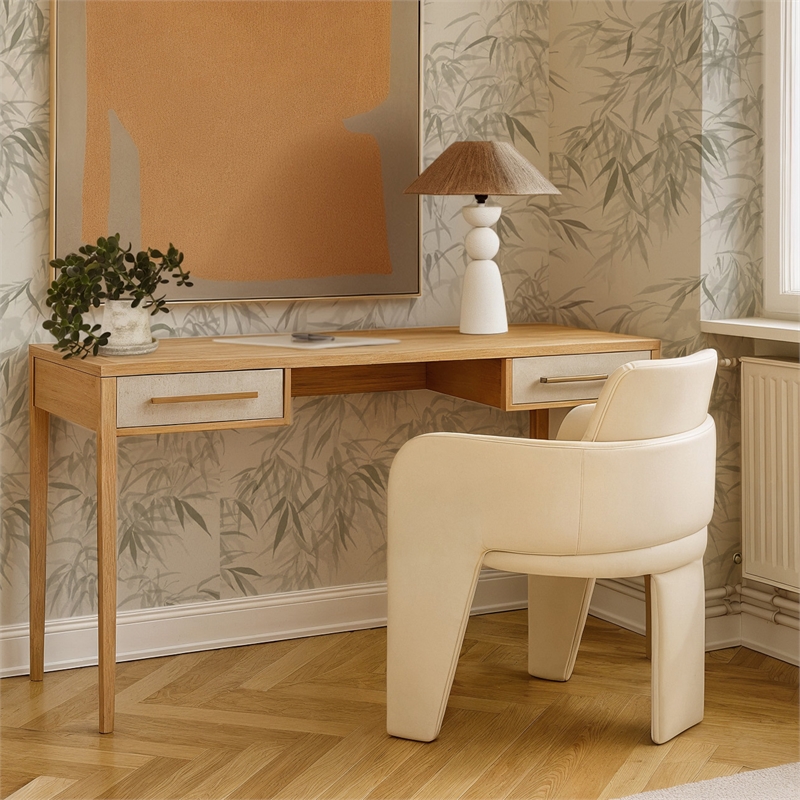 Hera Natural Washed Executive Desk