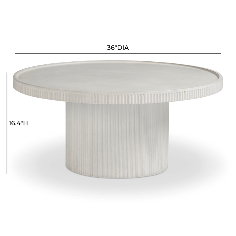 Darcy White Indoor/Outdoor Concrete Coffee Table