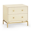 Pesce Cream Shagreen Nightstand