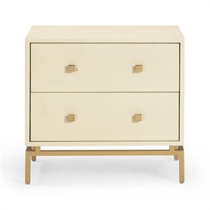 Pesce Cream Shagreen Nightstand