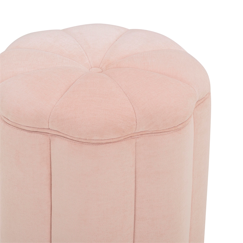 Fleur Pink Storage Ottoman