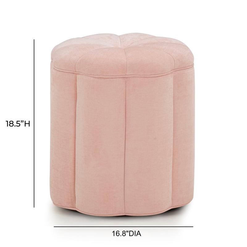 Fleur Pink Storage Ottoman