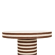 Lyra Natural Striped Cotton Jute Contract-Grade Coffee Table