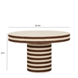Lyra Natural Striped Cotton Jute Contract-Grade Coffee Table