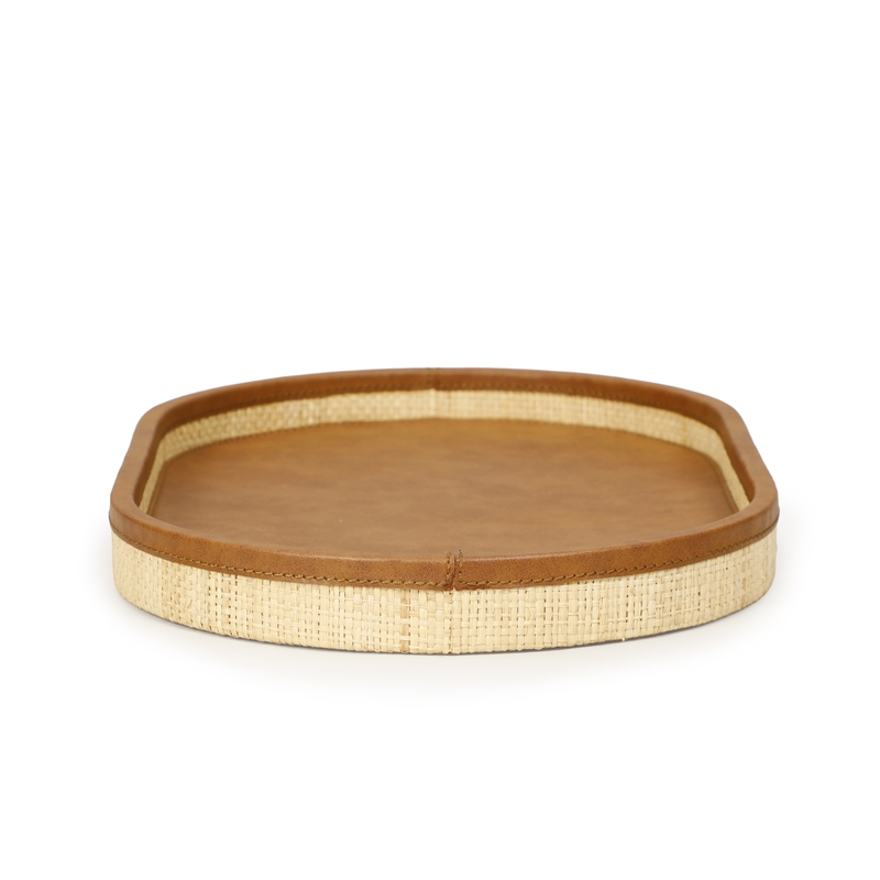 Hakiri Natural Raffia Large Designer Storage Tray