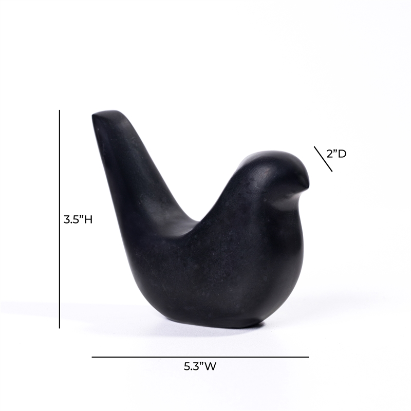 Black Marble Bird Statue
