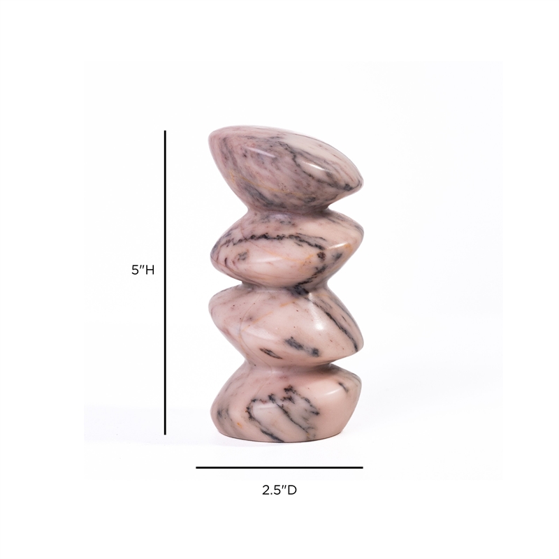 Marble Pink Cairn Object