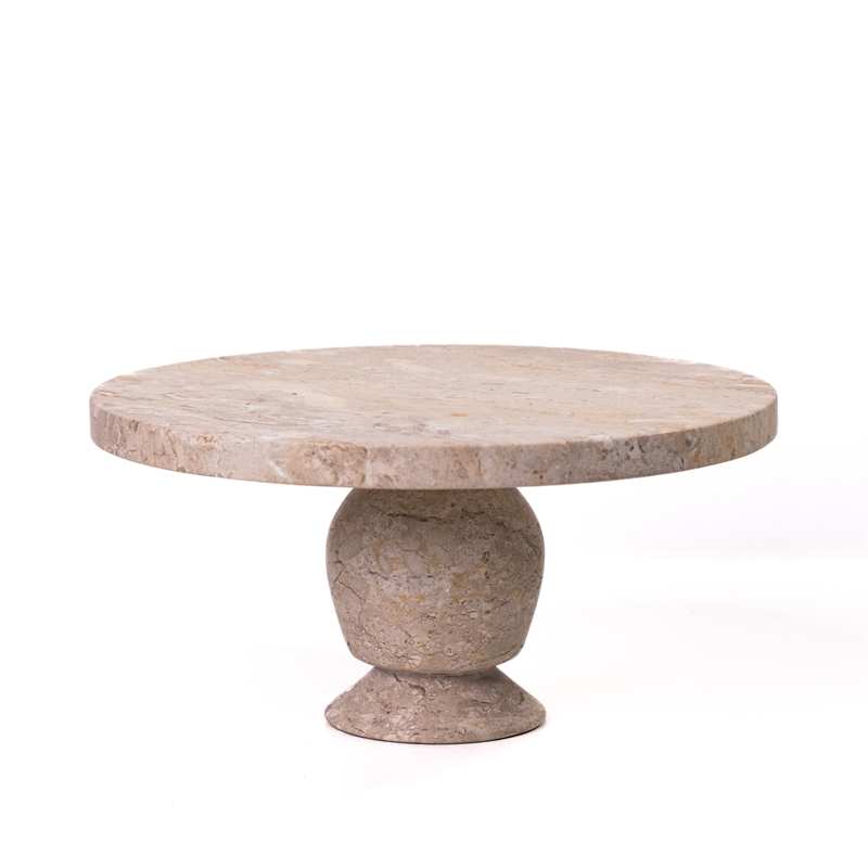 Natural Travertine Cake Stand Tabletop Decor