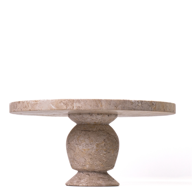 Natural Travertine Cake Stand Tabletop Decor
