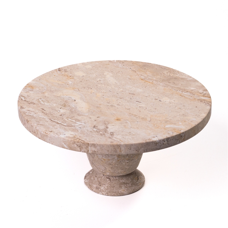Natural Travertine Cake Stand Tabletop Decor