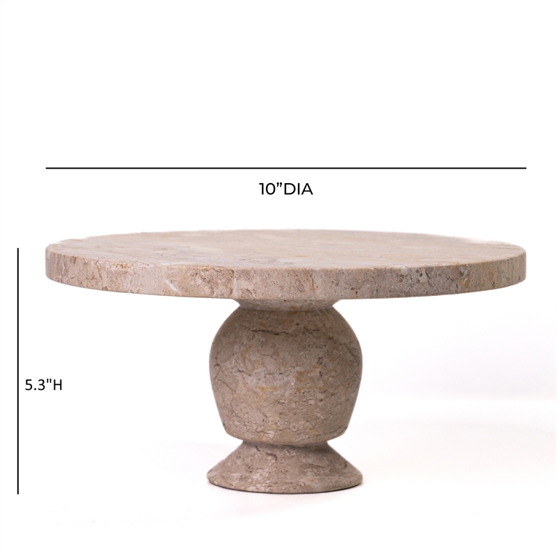 Natural Travertine Cake Stand Tabletop Decor
