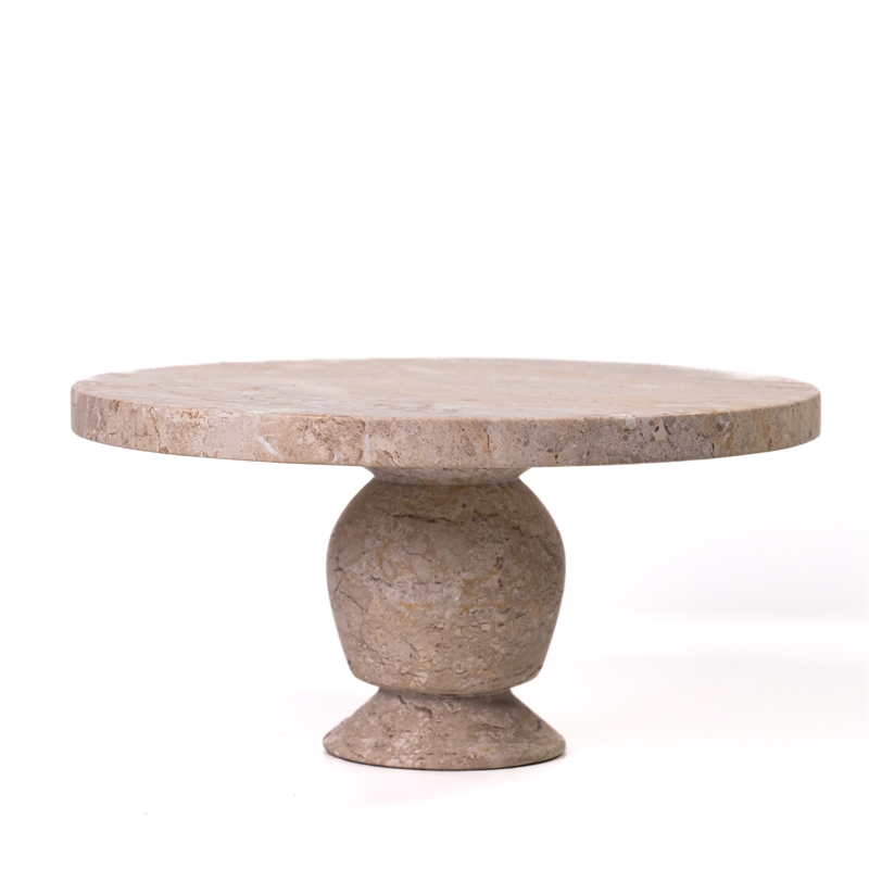 Natural Travertine Cake Stand Tabletop Decor