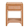 Kora Terracotta Cotton Jute Nightstand
