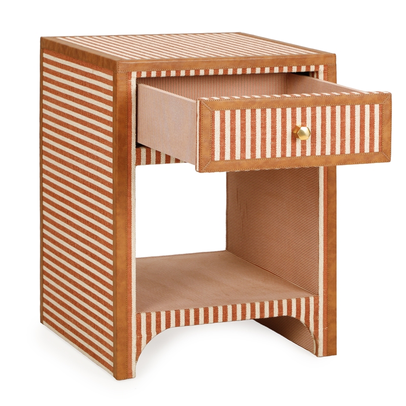 Kora Terracotta Cotton Jute Nightstand