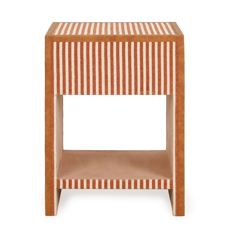 Kora Terracotta Cotton Jute Nightstand